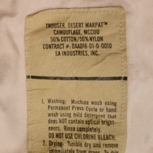 USMC Surplus Desert MARPAT Trousers & BDU Shirt medium small - Picture 14 of 16